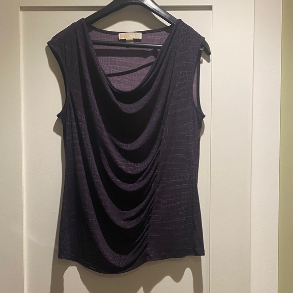 Michael Kors Dark Purple Sleeveless Blouse - Picture 1 of 6
